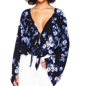 Free People deep Blue Bodysuit
